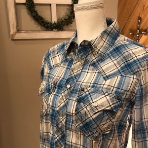 True religion western button down shirt